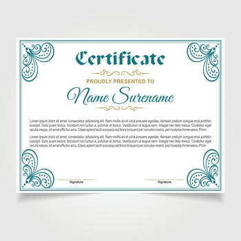 Certificate or diploma design vector