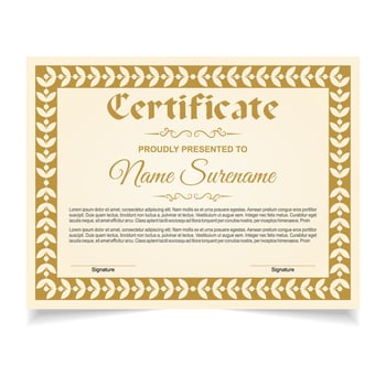 Certificate or diploma design vector
