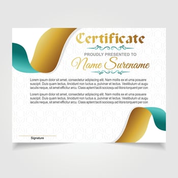 Certificate or diploma design vector