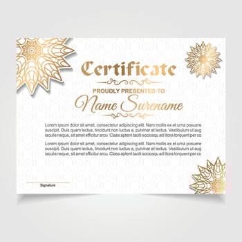 Certificate or diploma design vector