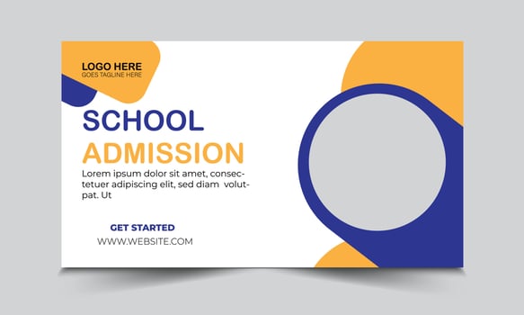 school admission thumbnail design and school admission flyer. vector