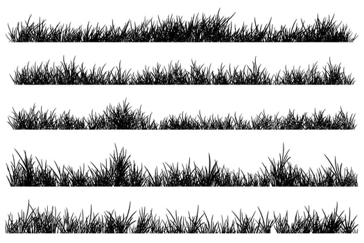 simple grass silhouette vector