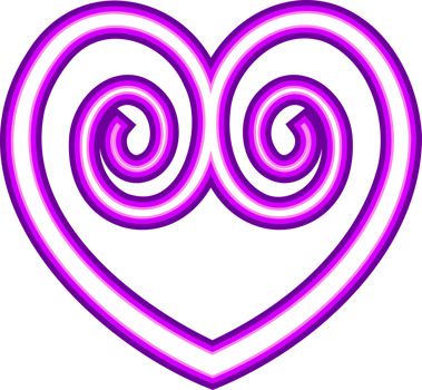 Vibrant PNG neon heart. Glowing colorful neon light in heart shape. Linear shining illustration, good for decorations, frames, text, Valentine's design and for other purposes.