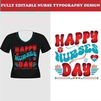 Nurse typography t shirt design vector