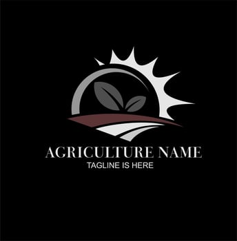 Logo template with simple agriculture design. Vector Illustrator