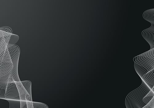 Abstract vector circle halftone black background. Gradient retro line pattern design. Monochrome graphic.