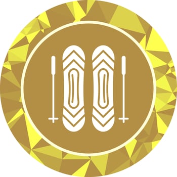 Ski Sticks Vector Icon