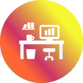 Office Desk Vector Icon