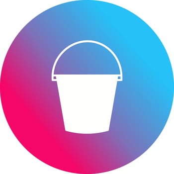 Water Bucket Vector Icon