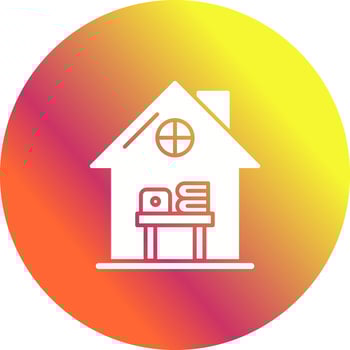 Home Work Place Vector Icon