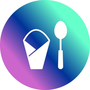 Spoon and Napkin Vector Icon