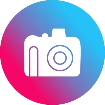 Unique DSLR Camera Vector Icon