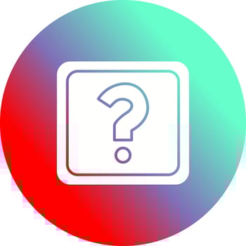 Unique Question Mark Vector Icon