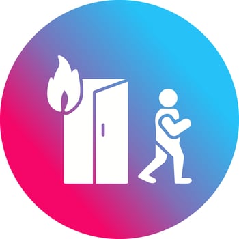 Unique Running from Fire Vector Icon