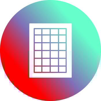 Table of Rates Vector Icon