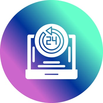 24h Support Vector Icon