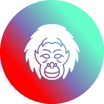 Orangutan Vector Icon
