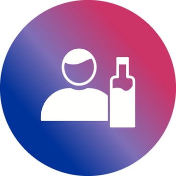 Unique Man And Drink Vector Icon