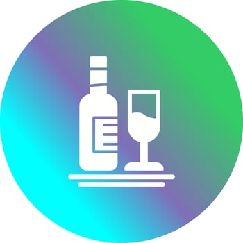 White Wine Vector Icon