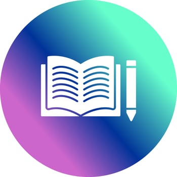 Unique Pencil and Book Vector Icon