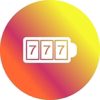 Slot Machine with Sevens Vector Icon