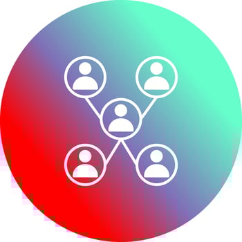 Unique Company Network Vector Icon