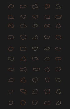 Organic Blog Shape Design Element Vector Set