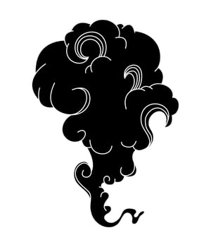 Black clouds of smoke and wave vector