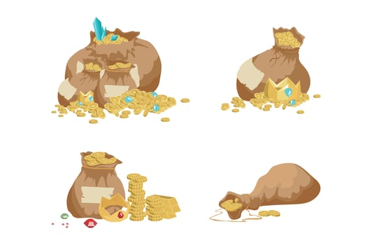 Set of Treasure Chests vector
