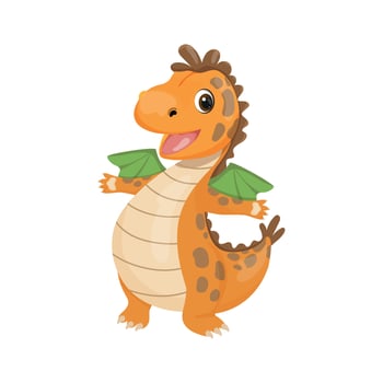 Dragon in cartoon style vector