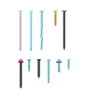 Set of Fasteners vector
