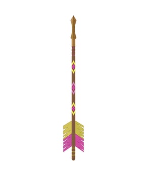 Vector illustration of Arrow with Feathers