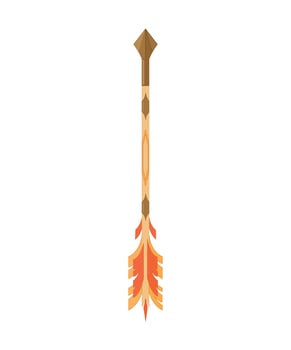 Vector illustration of Arrow with Feathers