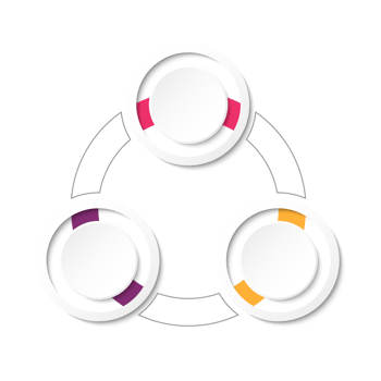 Infographic with 3 steps, process or options. png