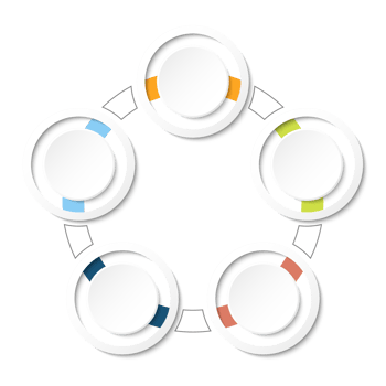 Infographic with 5 steps, process or options. png
