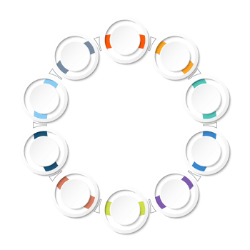 Infographic with 10 steps, process or options. png