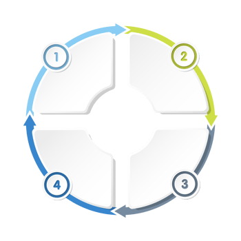 Infographic with 4 steps, process or options. png