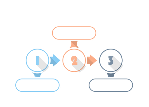 Infographic with 3 steps, process or options. png
