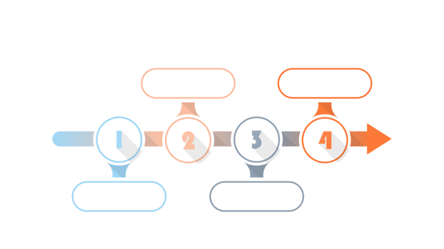 Infographic with 4 steps, process or options. png