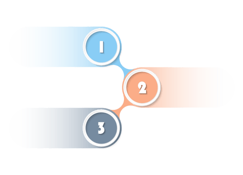 Infographic with 3 steps, process or options. png
