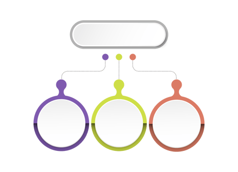 Infographic with 3 steps, process or options. png
