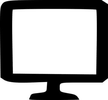 vector illustration of monitor shape