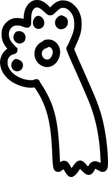 vector illustration of hand animal cartoon