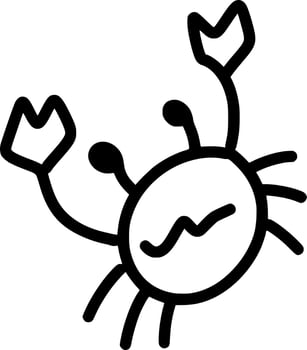 vector illustration of crab cartoon