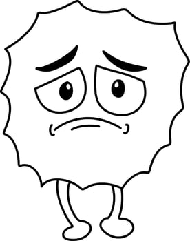 vector illustration of virus cartoon