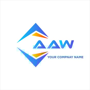 AAW abstract technology logo design on white background. AAW creative initials letter logo concept. vector