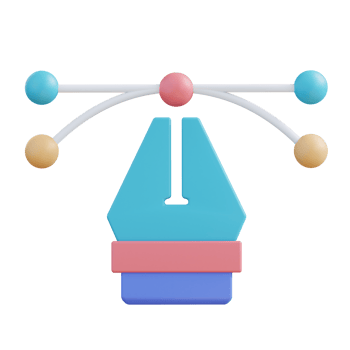 3D illustration pen tool png