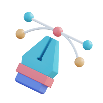 3D illustration pen tool png