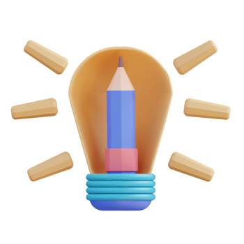 3D illustrator pencil and ideas png