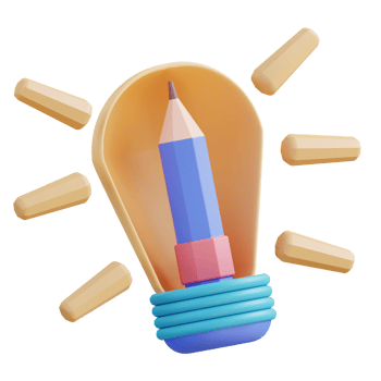 3D illustrator pencil and ideas png
